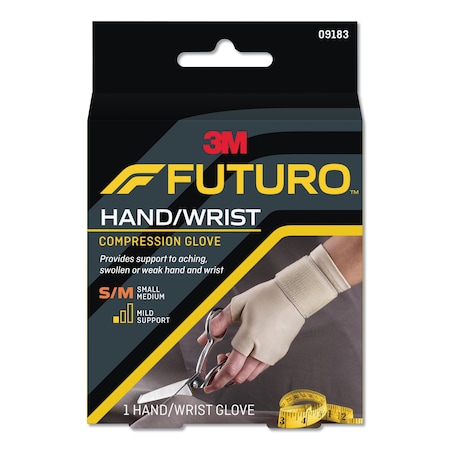 Futuro Wrist Wraps, Nylon; Spandex; Polyester, Beige, Size Small/Medium 09183EN